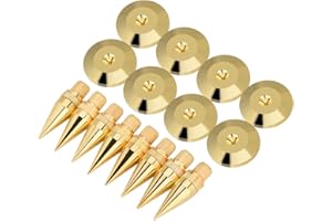 Zerone Statywy głośnikowe, 8 par, miedziane, złote