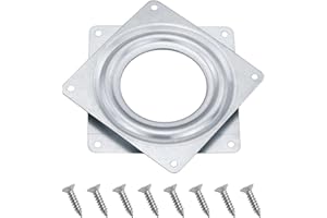 GUDQVOZIHG Girevole cuscinetto girevole,Piattaforma girevole zincata,4 pollici disco girevole a 360° cuscinetto a sfera con viti,Per il sedile, per la visualizzazione di scaffali, tavolo da pranzo