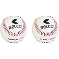 BELCO SPORTS Baseball, Competition Grade Baseball Ball Official Size (Leather Baseball Pack of 2), White