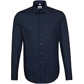 Seidensticker Mens Business Shirt Shaped Extra Long Sleeve Kent Collar Non-Iron 100% Cotton