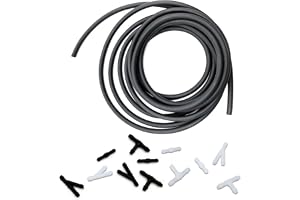 Patonu Windshield Washer Hose Kit, 4 Meter Washer Fluid Hose with 12 Pcs Hose Connectors, Suitable for Most Car Windshield Washer Tubing
