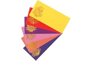 INDIABAZAAR Shagun Envelope Money Indian Gift Pack of 10 Fancy Cash Holder Card Cover Wallet Gifts Peacock Feather Colourful for Diwali Navratri Wedding Invitation Engagement Christmas New Years (Pink)