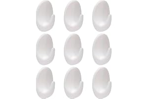 parence.- Set med 9 vita självhäftande väggkrokar - Multifunktionell vägghängare, köksredskap, kökshanddukar - 2,5 cm