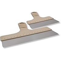 DEWEPRO® Flächenspachtel 2er Set 200x57mm und 300x57mm - wasserabweisender Griff