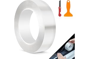 EFUTURETIME Film Transparent Autocollant Protection Voiture, 3cmX10m, Film Protecteur Auto-adhésif pour Peinture, Vélo, Moto, Meubles