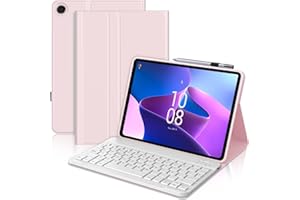 JADEMALL Funda Teclado para Lenovo Tab M10 Plus 10.6", Teclado Magnético Extraíble Inalámbrico Bluetooth con Español Ñ para Tablet Lenovo Tab M10 Plus (3.ª generación) 10.6 Pulgadas 2022, Rosa