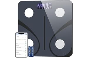 AOTECNO Smart Scales for Body Fat Weight,Bathroom Scales,Weighing scales with Bluetooth,Digital Scales for Monitor weight,BMI,Hydration,Muscle Mass,Bones etc.