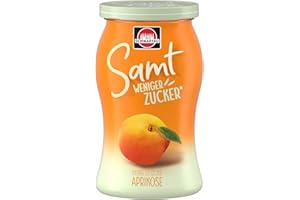 Schwartau Samt Weniger Zucker Aprikose, zuckerreduzierter Fruchtaufstrich, 255g