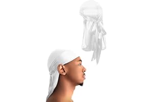 Mollisons Silky Durag - Perfect for Waves, Braids, Dreadlocks & Headwrap | Premium Durag for Men & Women | Wide & Long Tail | Ultra-Soft & Wrinkle Free Satin | Everyday Fashion Accessory