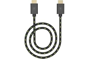 snakebyte Xbox HDMI CABLE SX 4K - Xbox Series X HDMI 2.0 cable, compatible avec les appareils 1080p, 3D, 4K@60Hz, UHD, convient pour Xbox, PS5, PS4, NWS, moniteurs, téléviseurs, câble à maille de 3 m