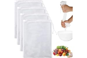 LKTFATD Cheese Cloths for Straining – 4-Pack Reusable Muslin Straining Bags and Cloths, Perfect for Nut Milk, Yogurt, Almond, Soy, and Oat Milk