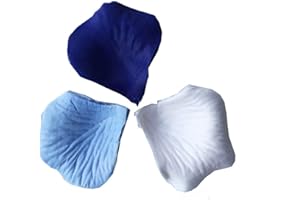 DUISOAD FUJIE 1500 Pcs Pétalos de Rosa Petalos Artificiales Confeti de Rosas Artificiales de Seda Azul para Bodas, Fiestas, día de San Valentín y Ambiente Romántico