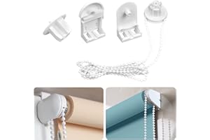 GUNWON Plastic Roller Blind Repair Kit,Curtain Roller Blind Accessories Roller BlindFittings Replacement Repair Kit Curtain Roller Accessories with Beaded Chain forCurtain Rods RollerBlind Brackets,25mm