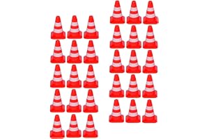 ieron Paket med 30 minipyloner Miniatyrtrafikkoner Varningskoner Markeringskoner Vägbarriärkoner Pyloner för modelltillverkning Fotbollsträning Trafiksäkerhetsmarkörer