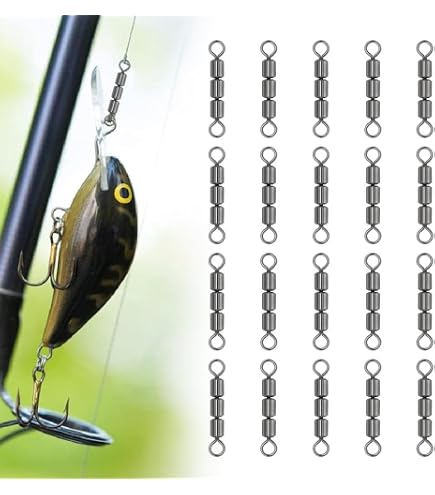 VBESTLIFE Émerillons de pêche à la carpe Kit d'émerillons roulants de