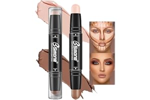 MTUVKGT Barra de Contorno Profesional, Barra Contouring Maquillaje de Corrector en Crema, Barra de Iluminadores de Contorno de Maquillaje de Doble Punta Cobertura Completa, Corrector Ojeras (02)