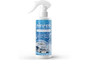 Miioto Spray Antigelo Auto, Spray Sciogli Ghiaccio Auto, Deghiacciante Vetri Auto, Dotato di Speciale Raschiatore, Rimuove Rapidamente Ghiaccio e Neve dai Finestrini e dal Parabrezza Dell'auto -250ml
