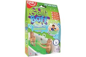 ZIMPLI KIDS Gelli - Polvo de baño con disolvente, 300 g, color verde.