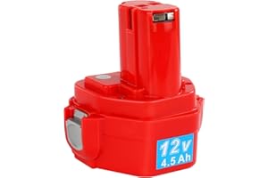 YOOKOTO 12V 4.5Ah NI-Mh Ersatzakku für Makita Akku 1220 1222 PA12 1233S 1234 1233 1235 1235B 1235F 192696-2 192698-8 192698-A 193138-9