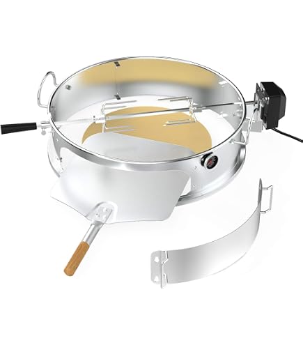 Onlyfire Universal Charcoal Kettle Rotisserie Ring Kit - Fits 21.5-22.5 Inch Grills With 20 Lb Capacity