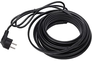 LUQEEG 32.8FT Self Regulating Pipe Heat Cable, Electric Heat Kit Heating Cable for Pipe Freeze Protection, Winter Snow De-Icing Cable for PVC Hoses, Metal Pipes, with Explosion Proof Plug