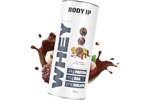 ‎BODY IP BODY IP Perfect Whey Protein | Haselnuss Schoko Praline | Eiweißpulver für den Muskelaufbau und die Diät | hoher BCAA Anteil | 30 Portionen | Whey Isolat & Konzentrat | hoher Eiweißgehalt | 900g