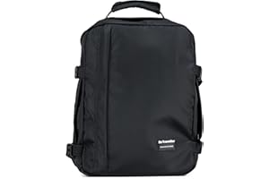 PACO MARTINEZ Mochila de Viaje Expandible, Equipaje de Cabina con 2 Compartimentos Amplios y 1 Bolsillo, Puerto USB, Espalda Acolchada y Transpirable, Nylon