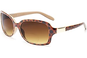 JM Classic Bifocal Reading Glasses Square Stylish Gradient Sunglasses Readers for Women