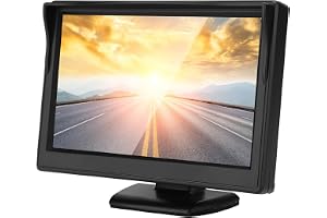 5 tum högupplöst TFT LCD vattentät backup-skärm för bil backkamera, lätt att installera