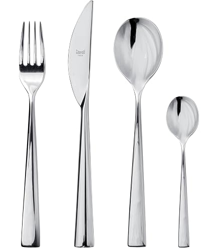 Mepra Mosella Set Posate 24 Pezzi Per 12 Persone | Acciaio Inox 18/10, Design Moderno, Lavabili In Lavastoviglie, Finitura Curata - 2