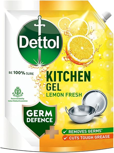 Dettol Dishwash liquid and Kitchen Gel || Cuts Tough Grease || Remove germs…