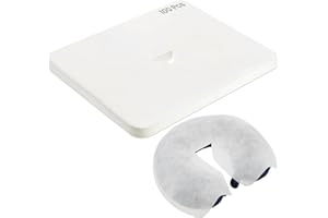 INCNMAD Fundas para Reposacabezas de Mesa de Masaje 100 pcs Toallas con Hendidura Nasal - Fundas Faciales para Camillas de Masaje - Almohadillas Faciales de Tela no Tejida Para Tratamiento, 35 x 42 cm