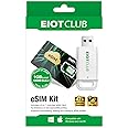 EIOTCLUB eSIM Card & Reader Kit, Unlimited Profile Downloads, Physical eSIM Card for UK/Europe/200+ Countries Worldwide, Compatible with Unlocked iPhone, Android, Tablets, Router, Laptops