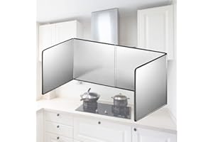 WMLBK Stal nierdzewna, ochrona przed pryskaniem, składana płyta kuchenna, blacha dymowa olejowa, ochrona przed pryskaniem (30 x 80 x 40 cm)