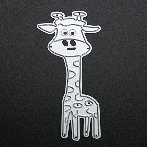 Amazingdeal365 Giraffe Metall Form Schablonen Schneiden DIY Dekor Sammelalbum Karten Buchzeichen Lesezeichen als Geschenk für Freunde Geburtstag Kinder,Kindergarten Hobby Schule Handarbeit Unterricht usw. Ein tolles Geschenk! - 4
