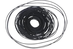 AMSIXO 100 correas de repuesto de cinta de 1 mm de ancho para grabadoras, Walkman, DVD, 100 unidades de 1 mm de ancho, correas de goma de repuesto