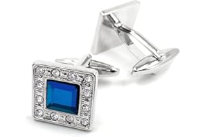 S&W SHLAX&WING S & W Hochzeit Manschettenknöpfe für Männer Manschetten mit Geschenkbox Crystal Emaille Business für Smoking Shirts