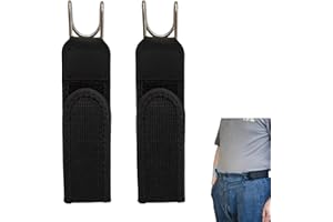 GENERISCH Elastischer Gürtel Mit Metallhaken, 2PCS Gürtel Ohne Schnalle Für Damen Herren, Verstellbare Unsichtbare Seitliche Elastische Gürtelhaken, Bequeme Elastische Dehnbare Gürtels Ohne Schnalle Jeans Hosen