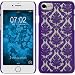 Produktbild PhoneNatic Case für Apple iPhone 7 Hülle lila Damask Hard-case für iPhone 7 + 2 Schutzfolien