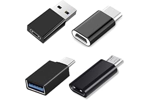iJiGui USB C Adapters 4 Pack, USB C to USB 3.0 OTG Adapter, Micro USB to USB C Adapter, USB Type C Adapter, Compatible with MacBook Pro, Samsung Galaxy, Galaxy s9, Mobile Phones and More