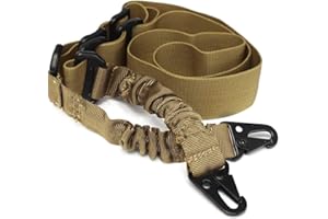 BAIGIO 2 Punto Rifle Sling Multiusos Pistola Ajustable Correa Táctica de Hombro Cuerda con Cordón Elástico para la Caza Camping Deportes al Aire Libre