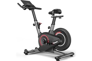 PASYOU Exercise Bike for Home Gym Use with LCD Display & Tablet Holder, Ultra Quiet Magnetic Resistance Indoor Fitness Stationary Bike,Spin Bike with Comfortable Seat Cushion,160KG/350LBs Capacity