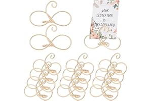 ‎CHGCRAFT CHGCRAFT 12 Stück Spiral Platz Karten Halter Unendlicher Platz Karten Halter Flugzeug Form Namens Karten Halter Ständer für Fotos Lebensmittels Hochzeits Party Restaurants, Hellgold, 76x48x46mm
