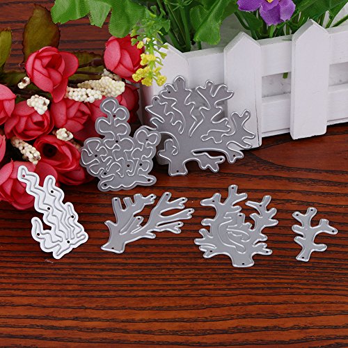 Amazingdeal365 6 PCS Blätter Metall Form Schablonen Schneiden DIY Dekor Sammelalbum Karten Buchzeichen Lesezeichen als Geschenk für Freunde Geburtstag Kinder,Kindergarten Hobby Schule Handarbeit Unterricht usw. Ein tolles Geschenk! - 4