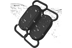 ZGCE Silikon Hülle für Samsung Galaxy SmartTag2, Schutzhülle für Hundehalsband, Galaxy SmartTag 2 Katzenhalsband Hülle, wasserdichte Verlustsicher Haustier GPS Tracker Hüllen, Schwarz