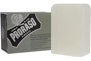 Proraso Pietra Post-Rasatura, 100g, Pietra barba in allume di rocca, Pietra per la cura della barba e rasatura con effetto astringente, Made in Italy
