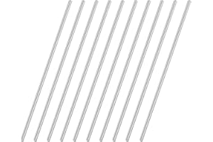 VictorsHome 1mm x 100mm 304 Stainless Steel Round Rod, Metal Solid Shaft Rods Lathe Bar Stock for DIY Crafts Model Car Helicopter Airplane 10pcs