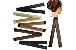 GRIDS LONDON LTD Hair Bun Maker Donut French Magic Twist Hairstyle Easy Snap Doughnut Styling DIY Bands (Brown)
