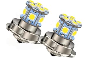 Car Passion Coppia Lampadine Led Per Fari Anteriori Moto P26S 1000 Lumen Bianco Ghiaccio 6000k Luce Scooter Motocicletta (P26S)
