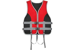 LIXQQS Gilet de Sauvetage Adulte Enfant: Aide à la Flottabilité 150N avec Sifflet et Sangles Kayak Paddle Bateau Sports Nautiques